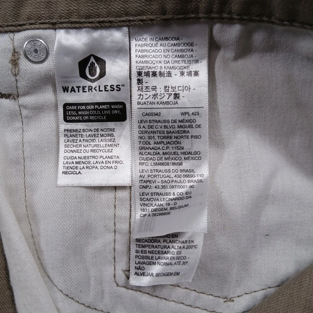 Levi's 559 Relaxed Straight Fit Khaki‎ Chino Pants Men's 42x32 Tan EUC